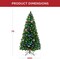 Fiber Optic Christmas Tree Multicolor LED Lights, 8 Light Sequences & Foldable Stand